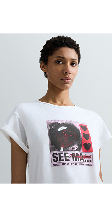コットンジャージーPOP ART Tシャツ 詳細画像